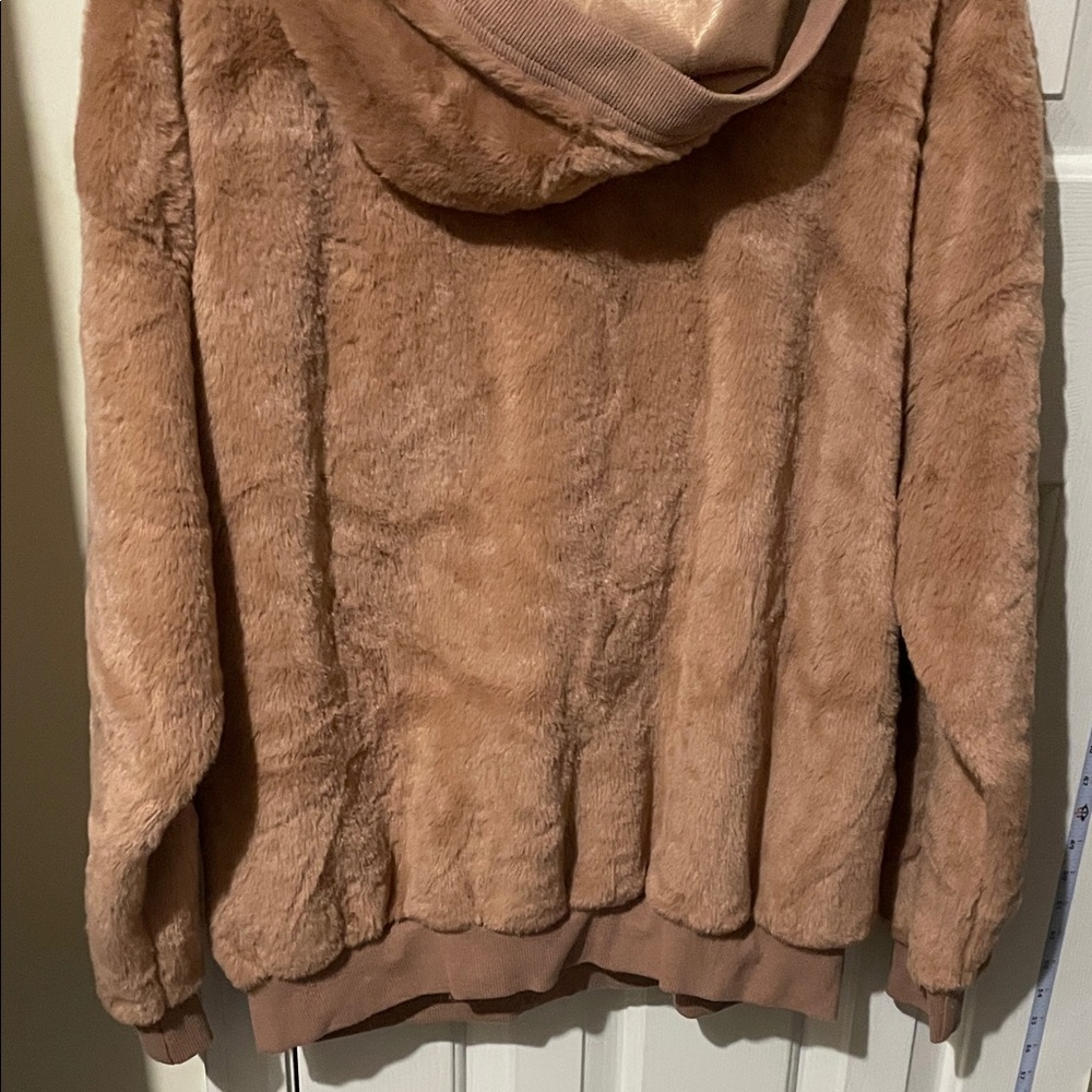 Easel Tan Fuzzy Hoodie Sweatshirt - Picture 5 of 13